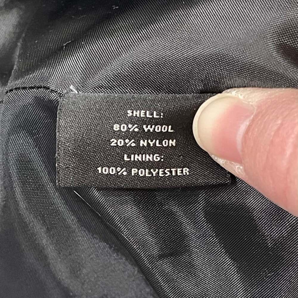 Preston & York Women's Classic Black Double Breasted Wool Blend Peacoat - Picture 6 of 7